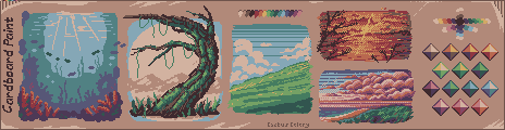 Cardboard Paint Palette Example by Cactus Celery