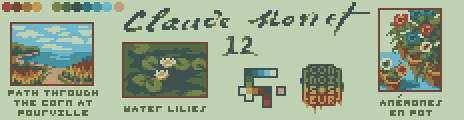 Claude Monet 12 Palette Example by connoisseur9787