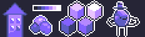 Grape-7 Palette Example by pixel rubik cube