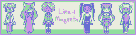 Lime + Magenta Palette Example by Solitaire