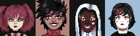 Pale Goth Portrait Palette Example by Saturn