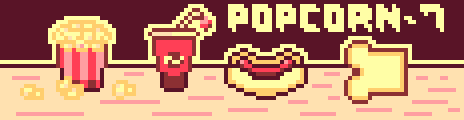 Popcorn-7 Palette Example by pixel rubik cube