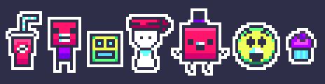 RaspBerry shake Palette Example by pixel rubik cube