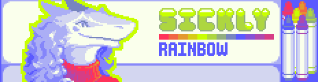 Sickly Rainbow Palette Example by bleucheese