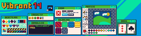 Vibrant 14 Palette Example by Spicygame Studios