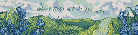 Wheat field and Irises Palette Example by Bloe