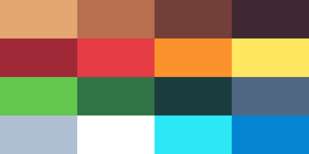 16 colors Palette