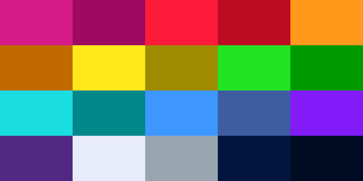 Burning Neon Palette