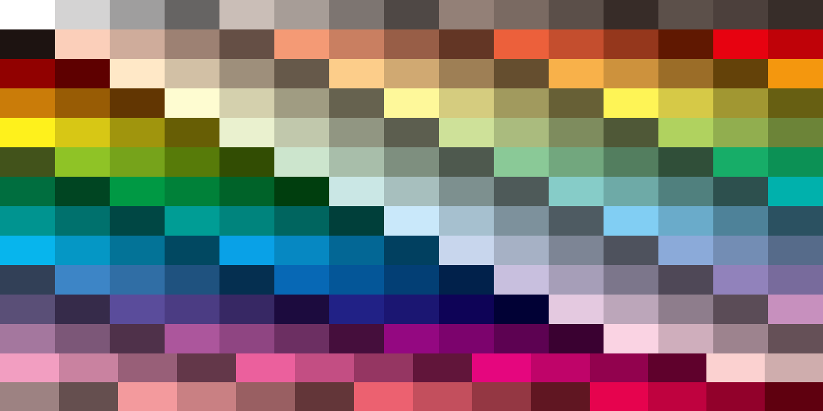 CMYK 208 Palette