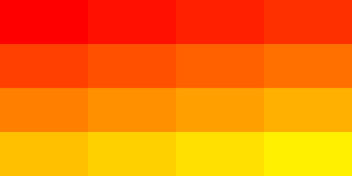 FIRE BURN 16 Palette