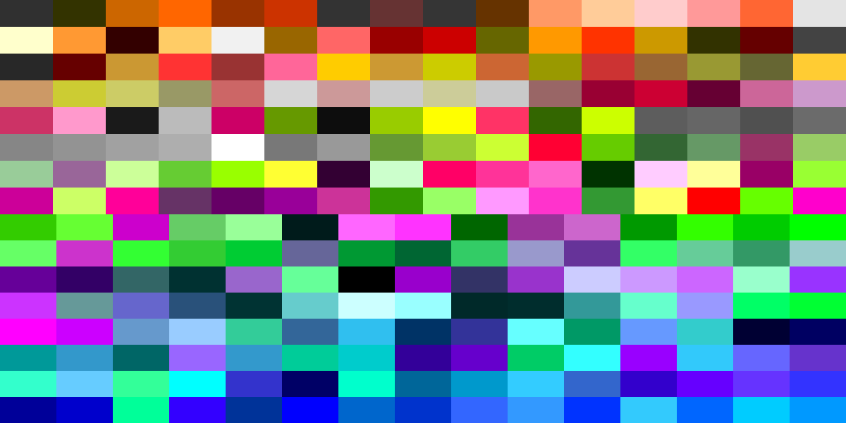 hex colors Palette