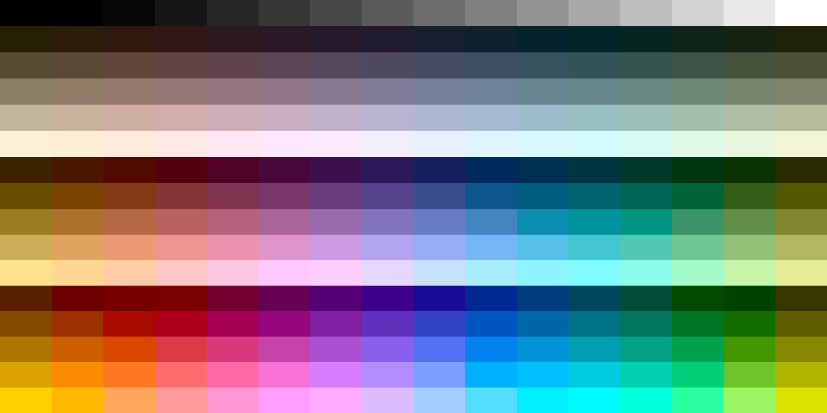 HSL-256 Palette