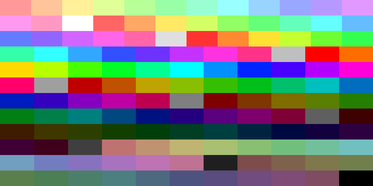 Rainbow spiral-135 Palette