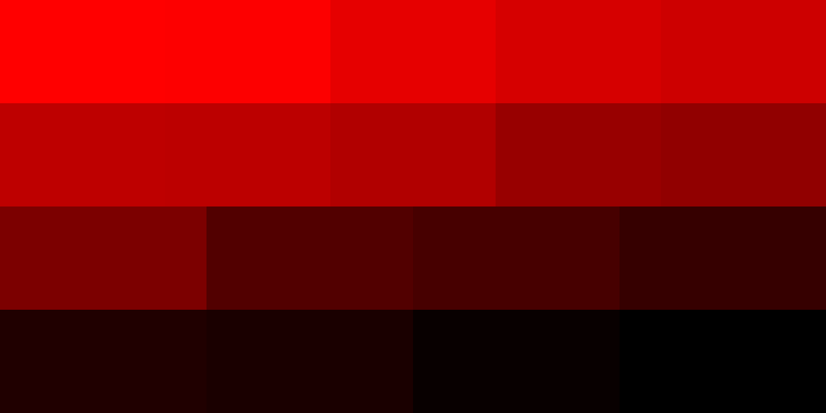 Red , Dark red Darker Red Darkerned Red Darkernedned Red Black Palette