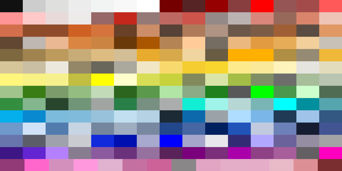 Roblox BrickColors 11032 Palette