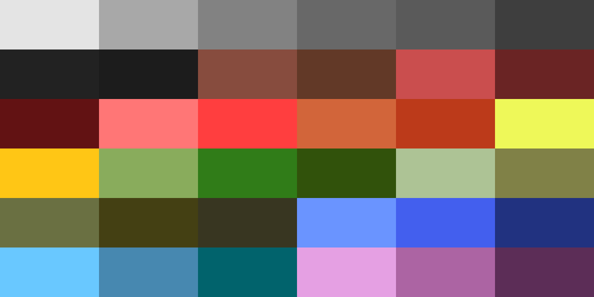 Ultimate Chicken Horse Colour Palette Palette
