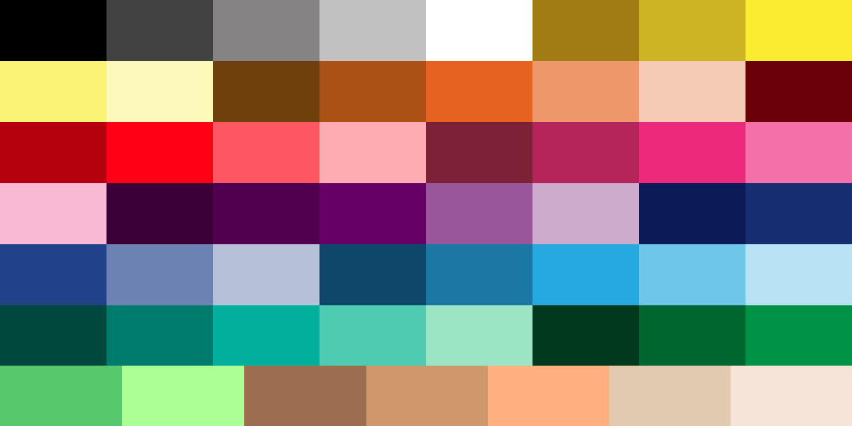 Widgit Software Icon Colors Palette