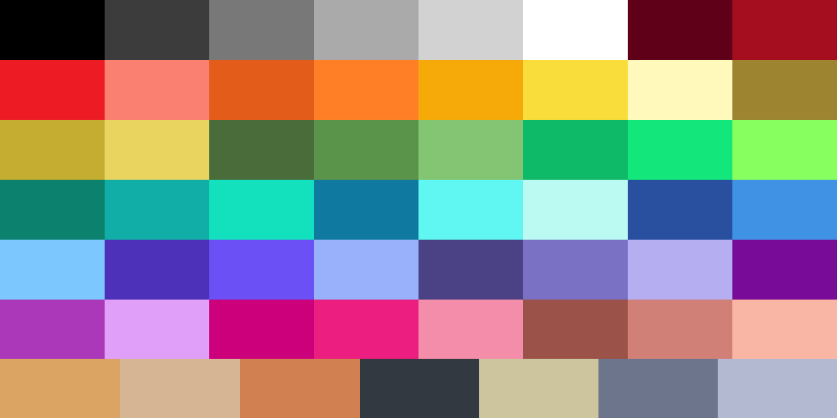wplace colors but without the ugly brown Palette