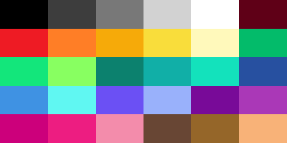 wplace starter colors Palette