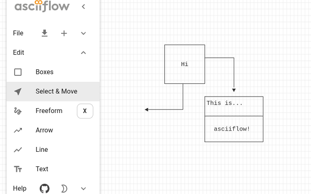 ASCIIFlow screenshot