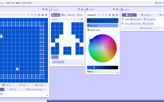 Bitsy screenshot