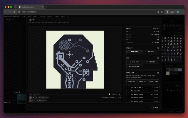 create.textmode.art screenshot
