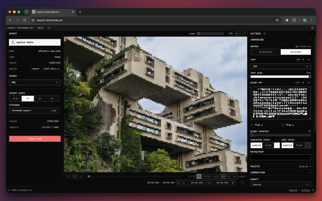 export.textmode.art screenshot
