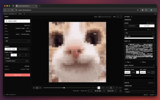 export.textmode.art screenshot