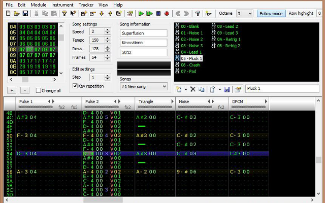 FamiTracker screenshot