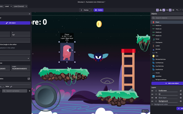 GDevelop screenshot