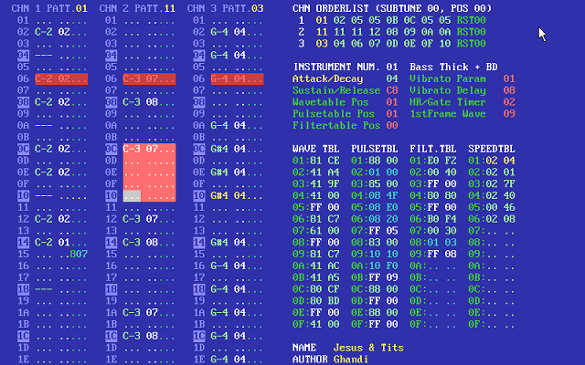 GoatTracker 2 screenshot
