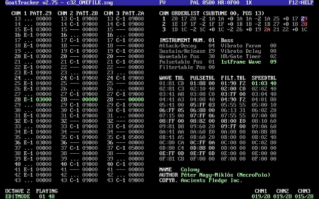 GoatTracker 2 screenshot