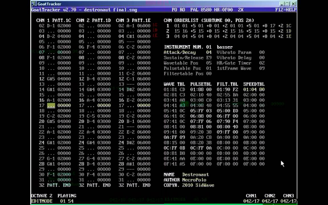 GoatTracker 2 screenshot