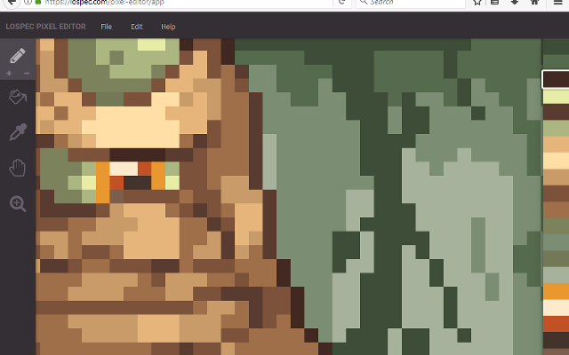 Lospec Pixel Editor screenshot