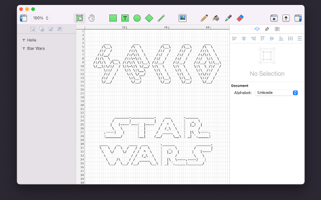 Monodraw screenshot