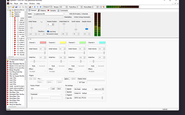 OpenMPT screenshot