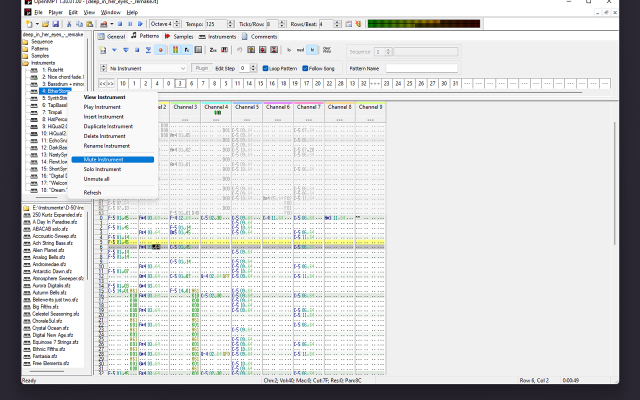 OpenMPT screenshot