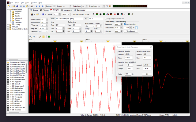 OpenMPT screenshot