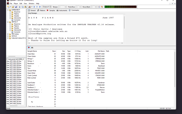 OpenMPT screenshot