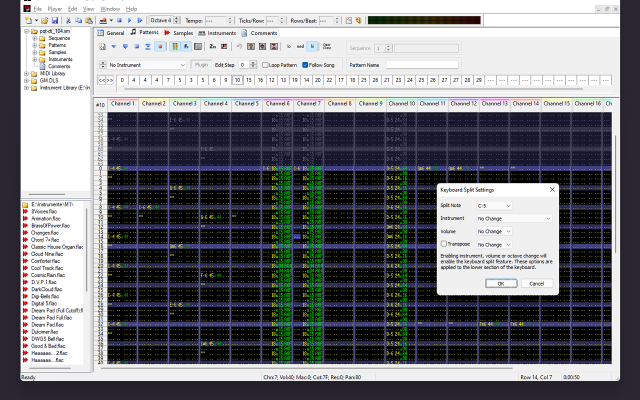 OpenMPT screenshot