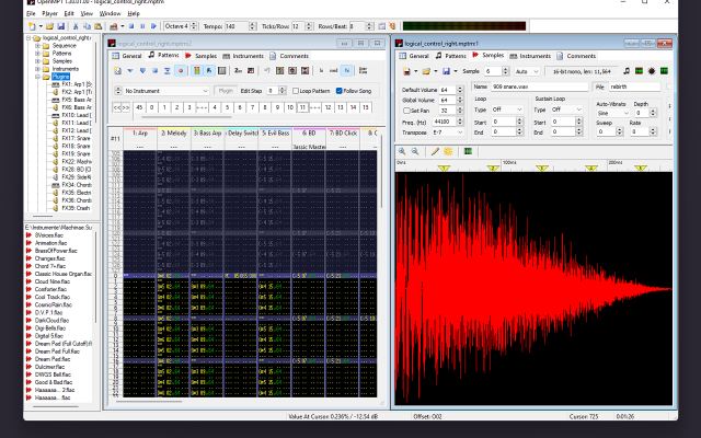 OpenMPT screenshot