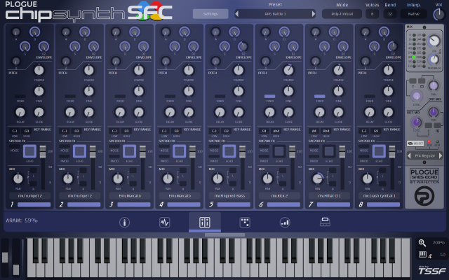 Plogue chipsynth SFC screenshot