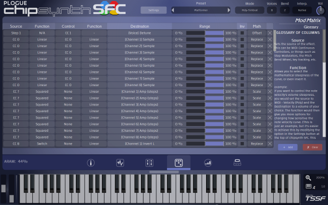 Plogue chipsynth SFC screenshot