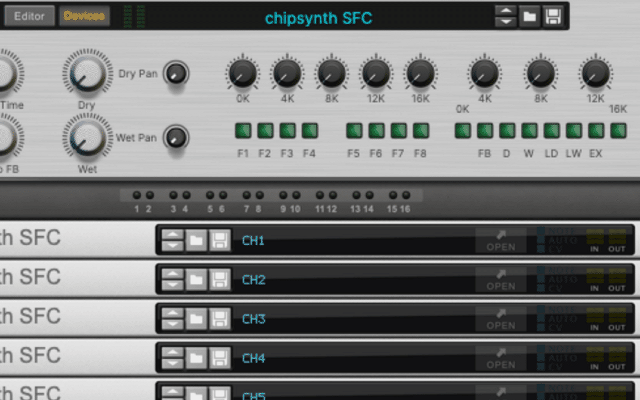 Plogue chipsynth SFC screenshot