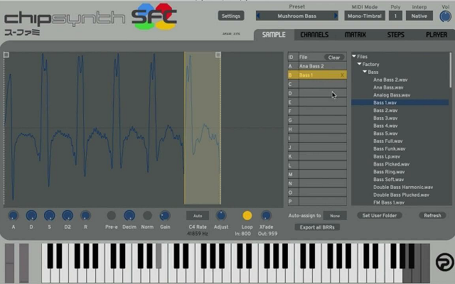 Plogue chipsynth SFC screenshot