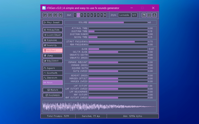 rFXGen screenshot